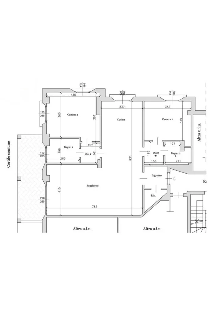 Plan - Renovated Flat with Pool in Milan, San Siro