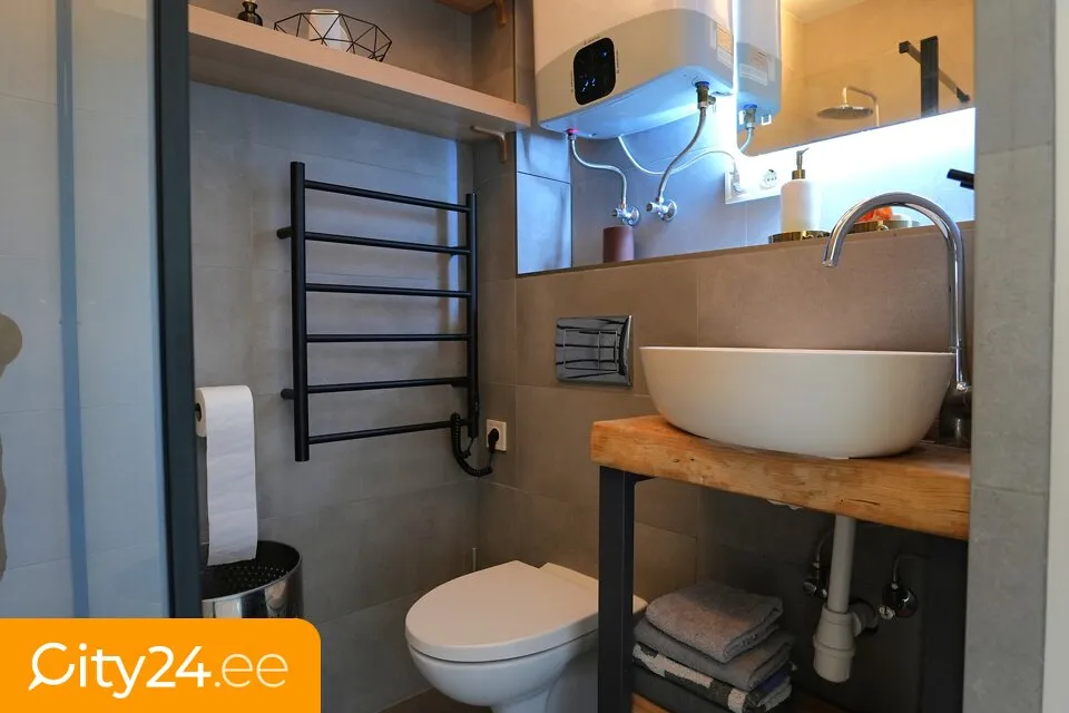 Salles de bain - 3-Bedroom Apartment with River View in Riga