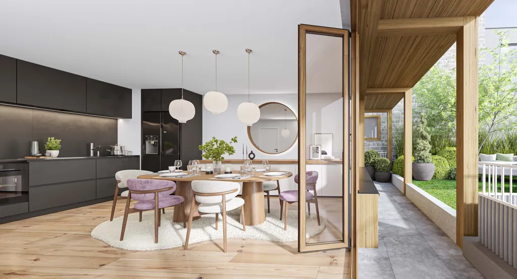 Söögituba - New Build Apartments with Eiffel Views in Paris