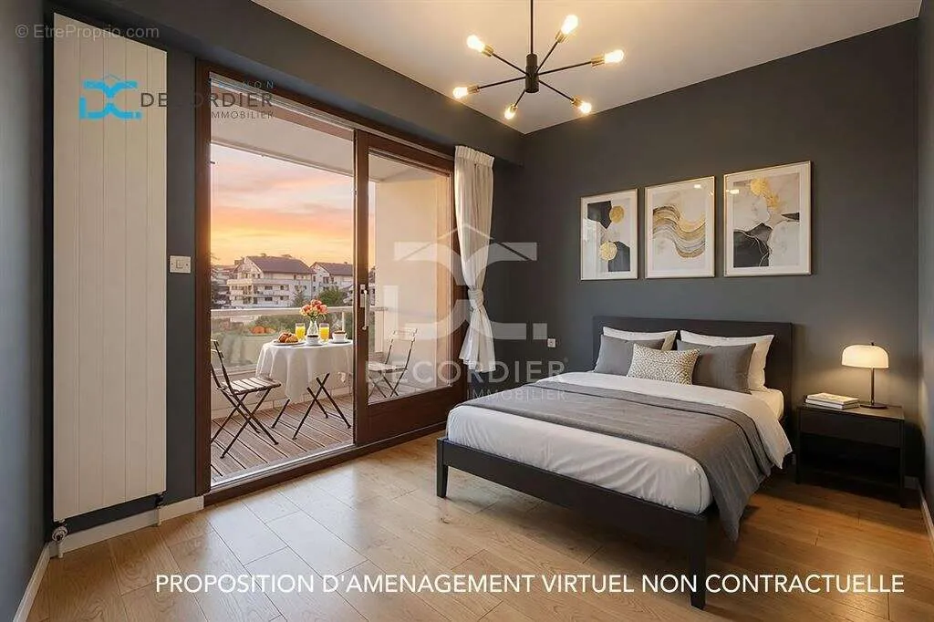 Chambres - Appartement Traversant avec Vue Lac à Thonon-les-Bains