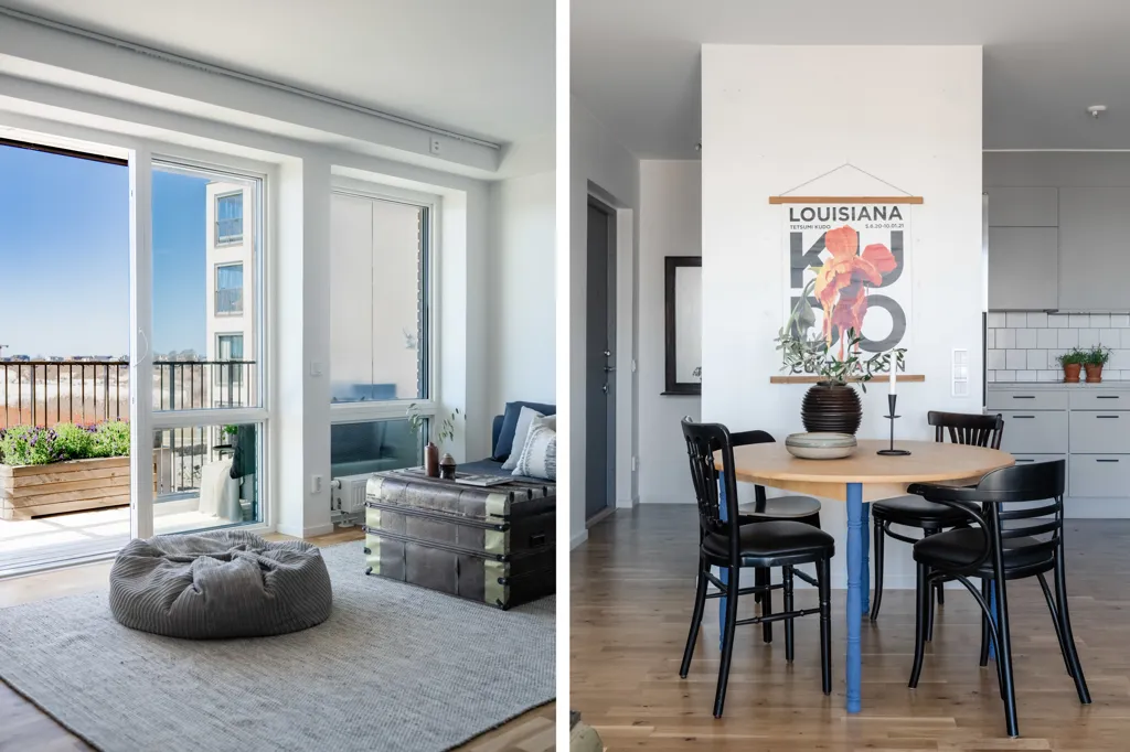 Soggiorno - Modern Two-Bedroom Flat with Balcony in Skåne