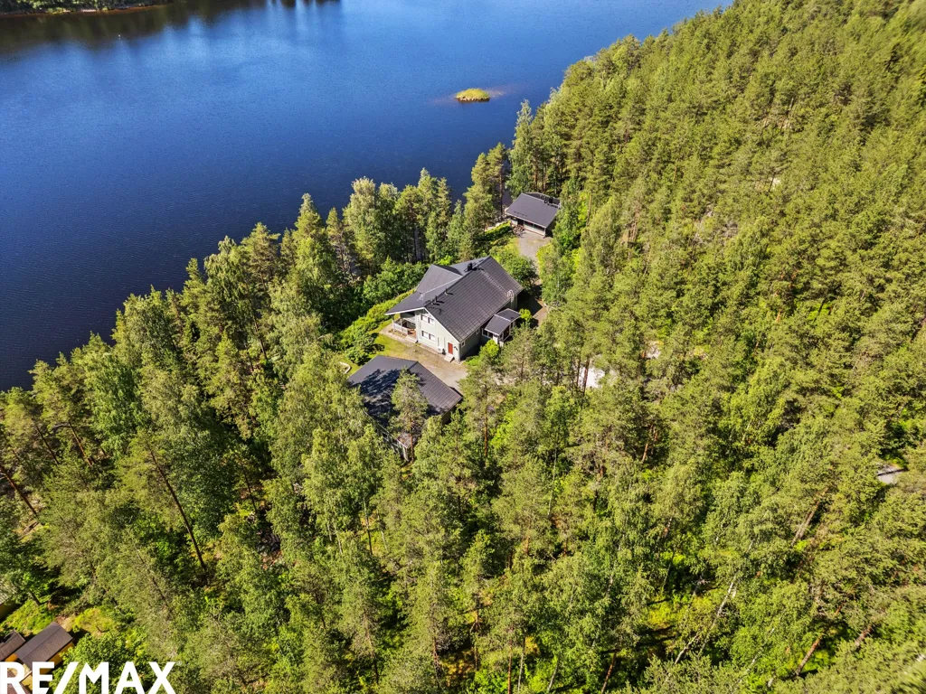 Vista aerea - Geothermal House with Private Beach in Taipalsaari