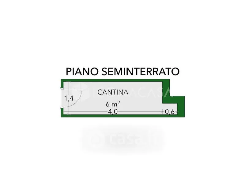 Plan - Trilocale with Balcony in Bologna