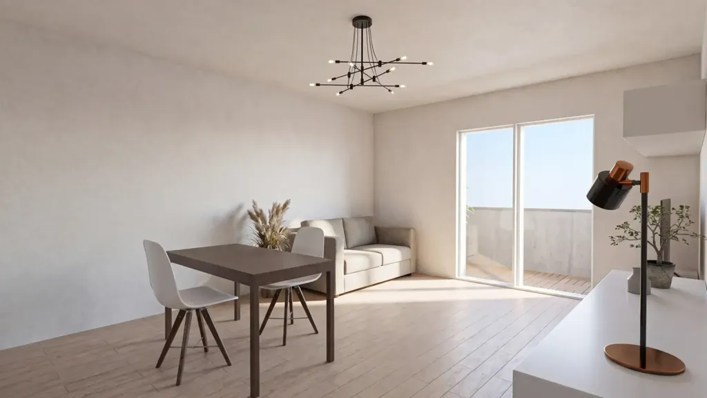 Séjour - Modernised Studio with Balcony in Bologna