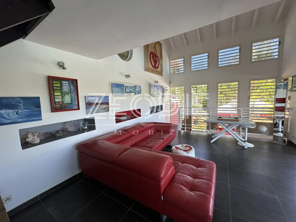 Séjour - Villa d'Architecte avec Piscine à Saint-François