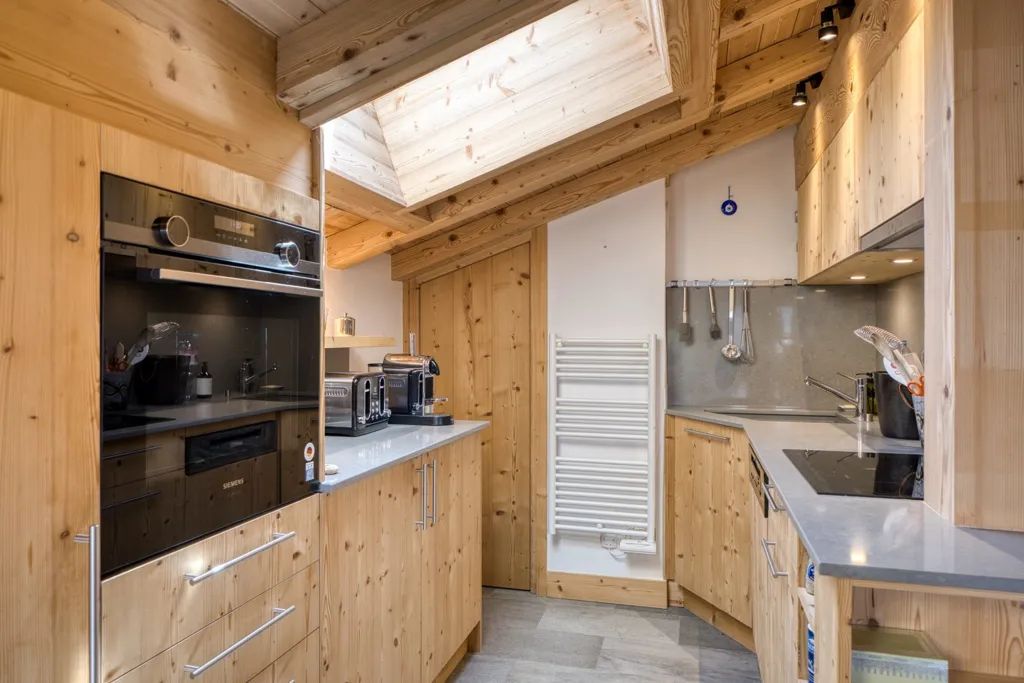 Köök - Ski-In/Ski-Out Apartment in Megève