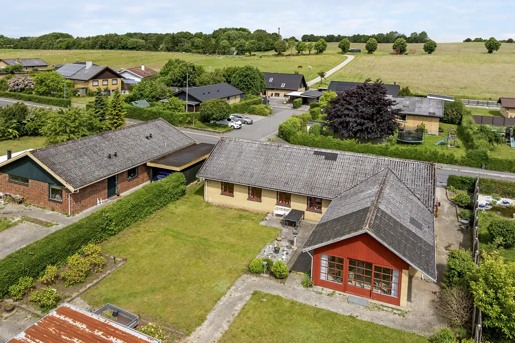 Aerial - Villa with South-Facing Terrace in Kregme