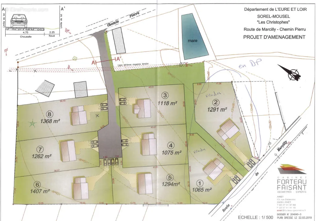 Plaan - Buildable Land with Garden near Anet