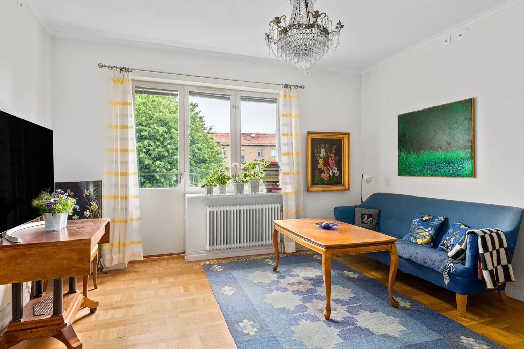 Séjour - Well-Planned Apartment with Balcony in Lund