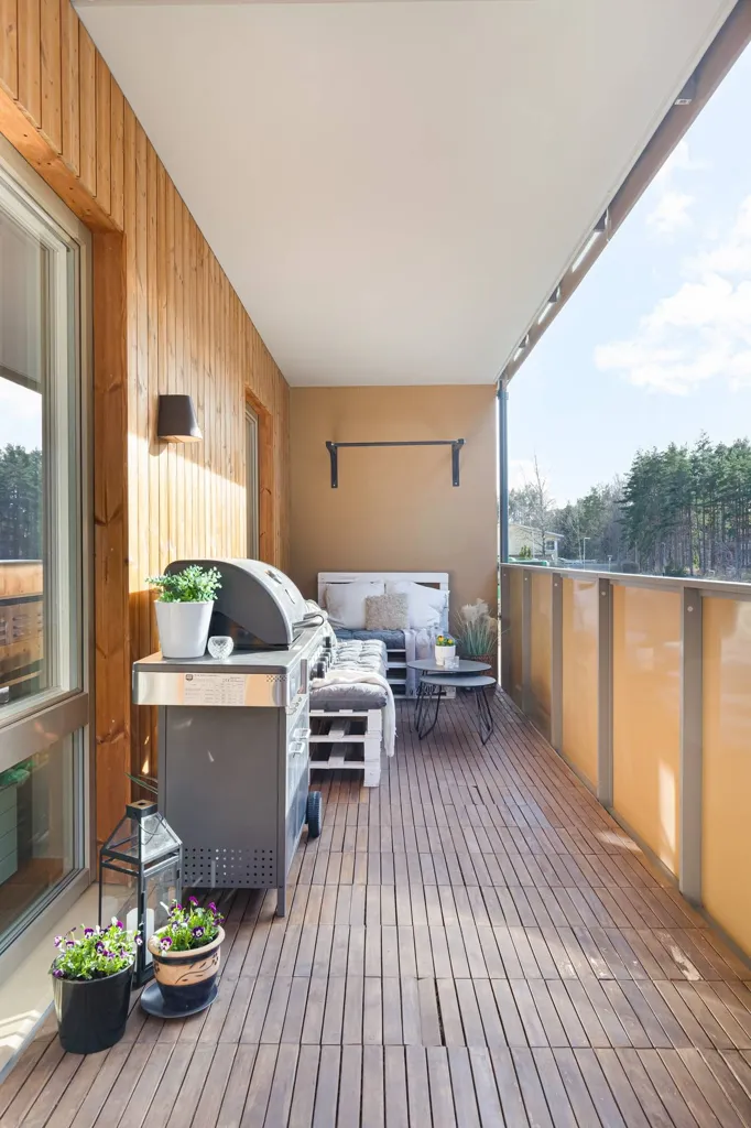 Balcon - Modern Flat with 20 m² Balcony in Uppsala