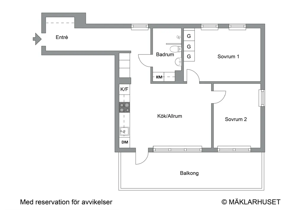 Plaan - Modern Flat with South-West Balcony in Mariehäll