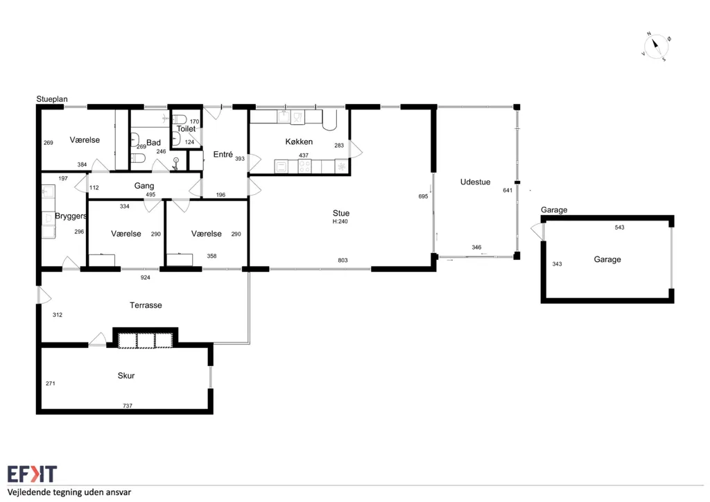 Plan - Detached Villa with Garden in Hadsund