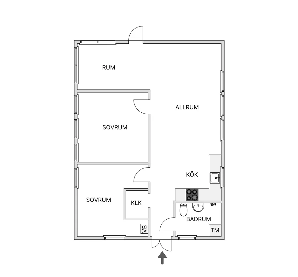 Floor Plan - Villa with Garden in Hemmestorp