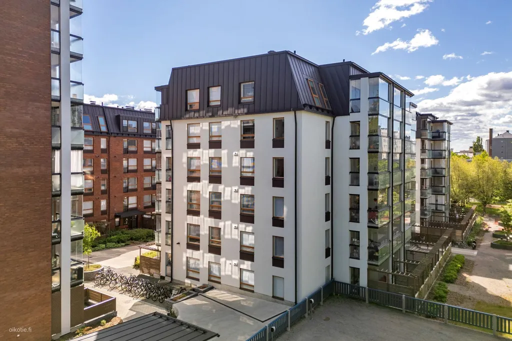 Aerial - Modern Flat with Private Garden in Tampere Centre