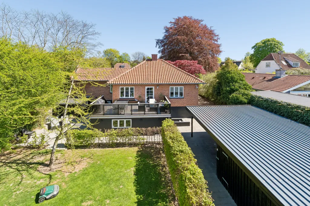Aerial - Charming Brick Villa with Terrace in Birkerød