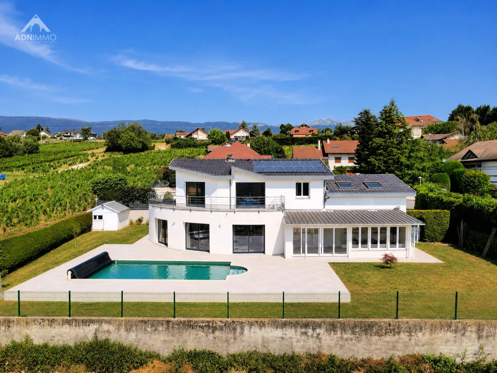 Aerial - 6-Bedroom House with Pool in Challex