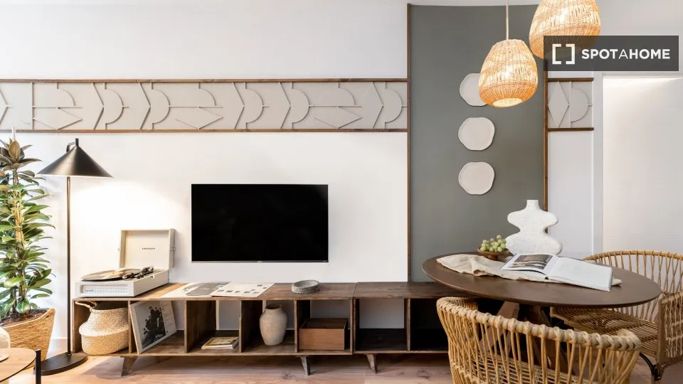 Soggiorno - 1-Bedroom Apartment with Balcony in Lista, Madrid