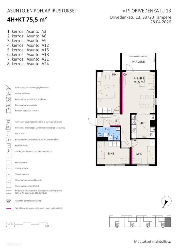 Plan - Fully Renovated Apartments with Pool in Hervanta