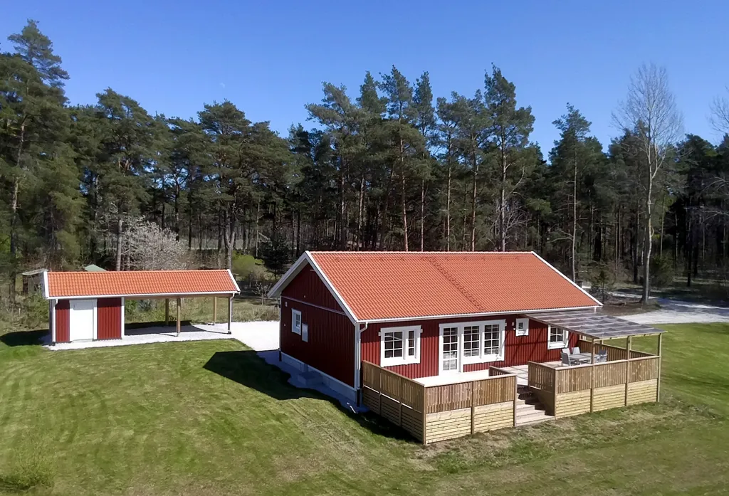 Õhuvaade - Newly Built Villa with Garden in Väskinde