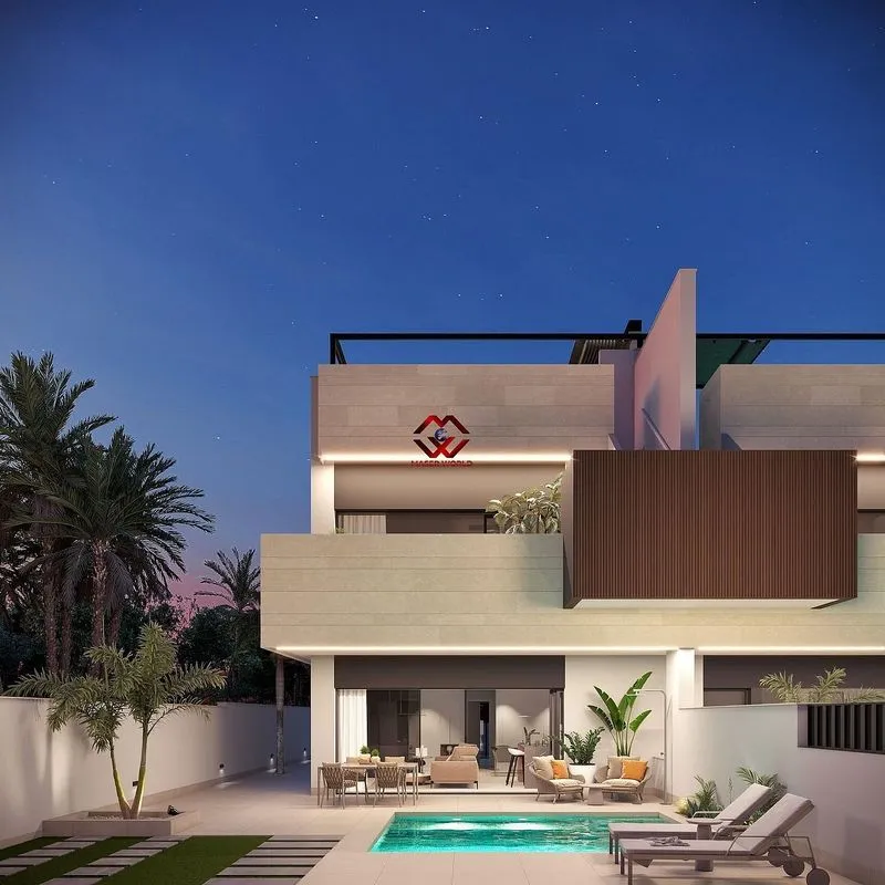 Piscine - Newly Constructed Chalet with Pool in Pilar de la Horadada