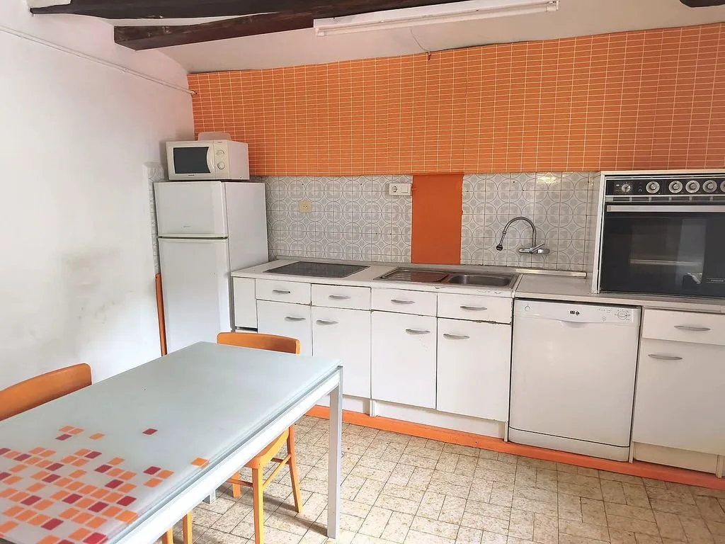 Cuisine - Terraced House with River View in Errotz