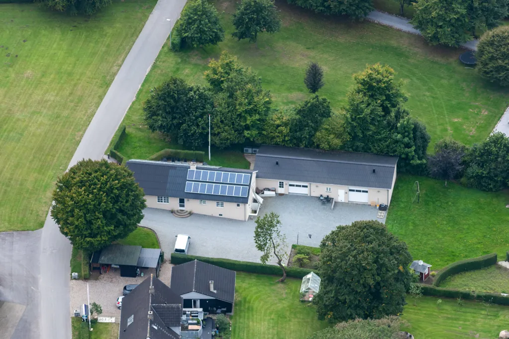 Vista aerea - Fenced Villa with Garden in Vojens