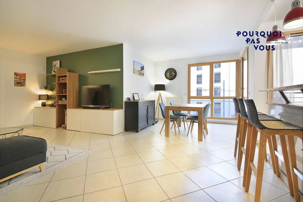Séjour - Appartement T3 avec Balcon sur la Croix-Rousse à Lyon