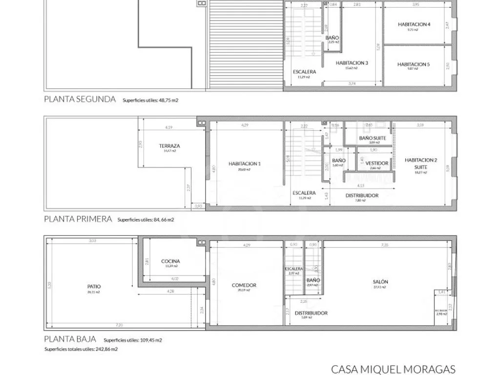 Plan - Neoclassical House with Beach Proximity in Premià de Mar