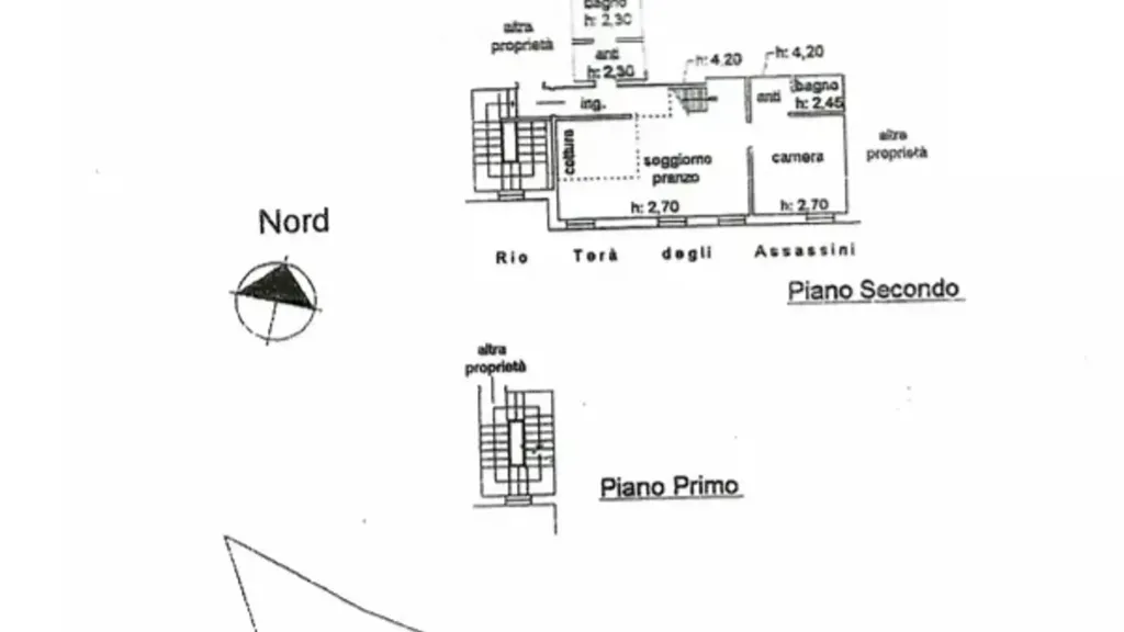 Planimetria - Attico with Water Access in Venice