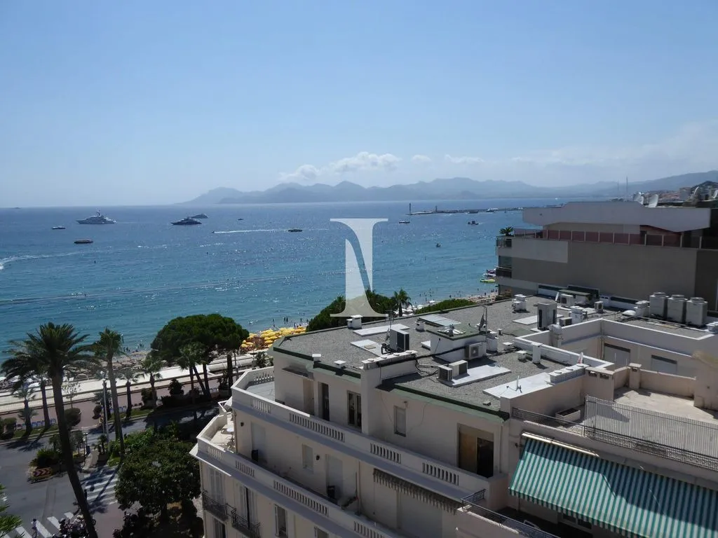 Balcon - Studio Luxueux avec Vue Mer à Cannes