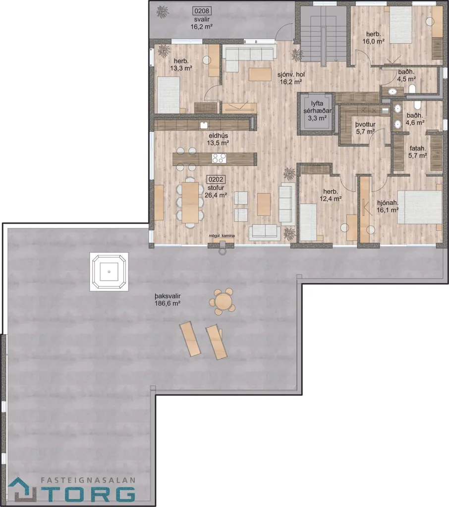 Appartement 5 pièces à Reykjavík