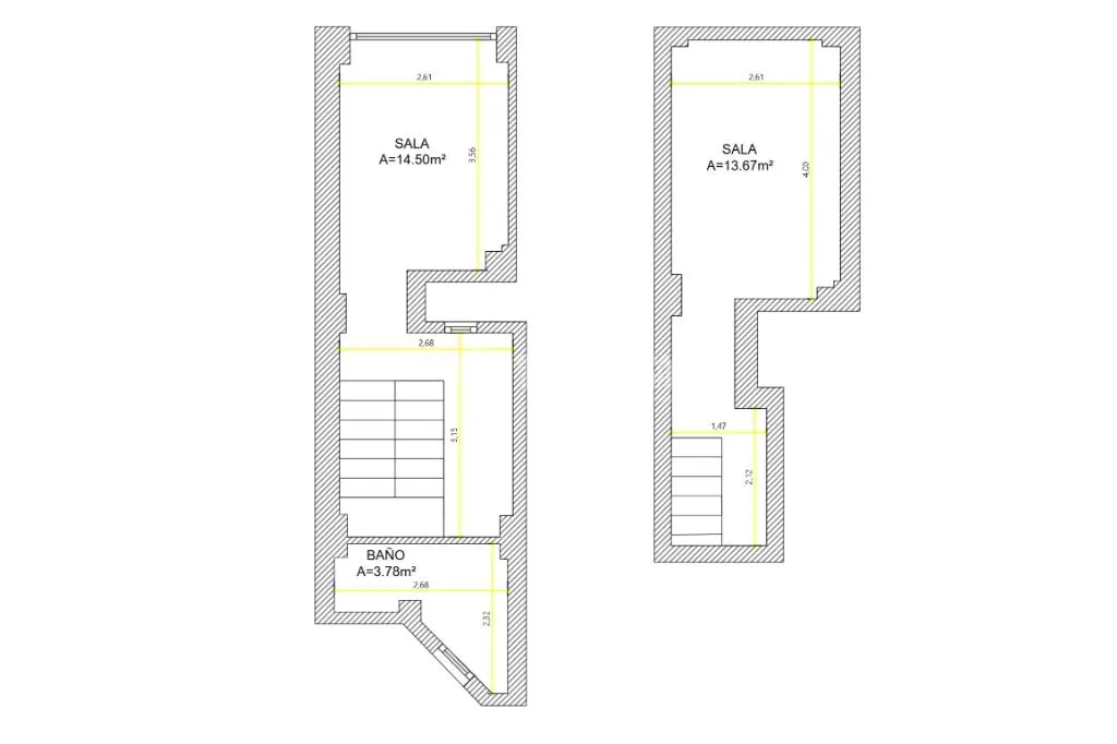 Floor Plan - Commercial Unit with Two Floors in Madrid