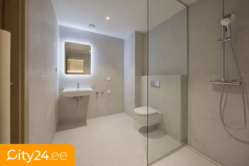 Bathrooms - Apartment with Sauna and Balcony in Kristiine
