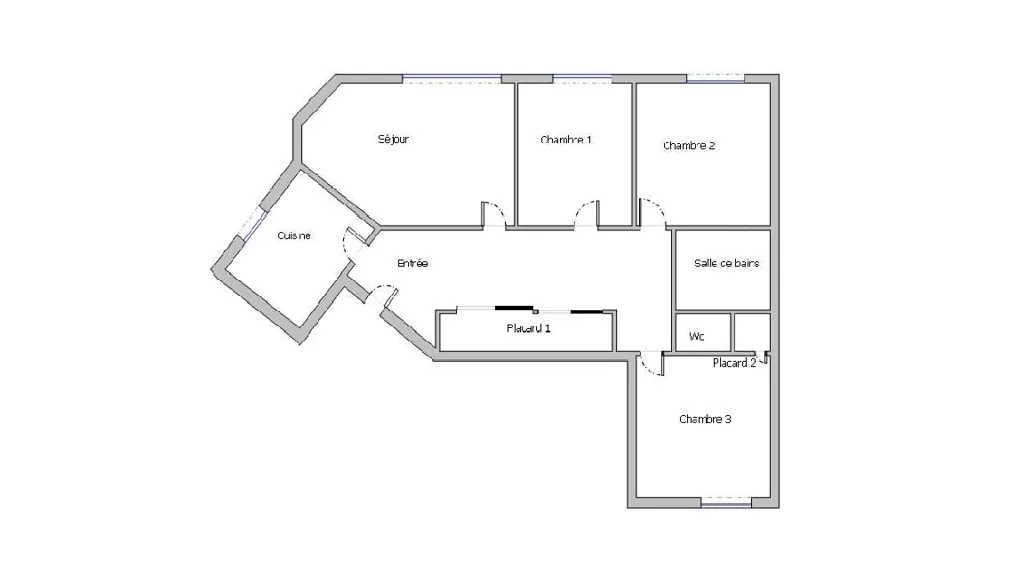 Plan - Appartement 4 Pièces avec Ascenseur à Paris 19ème