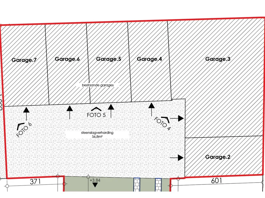 Plan - Garage avec Nouvelle Porte à Koolkerke
