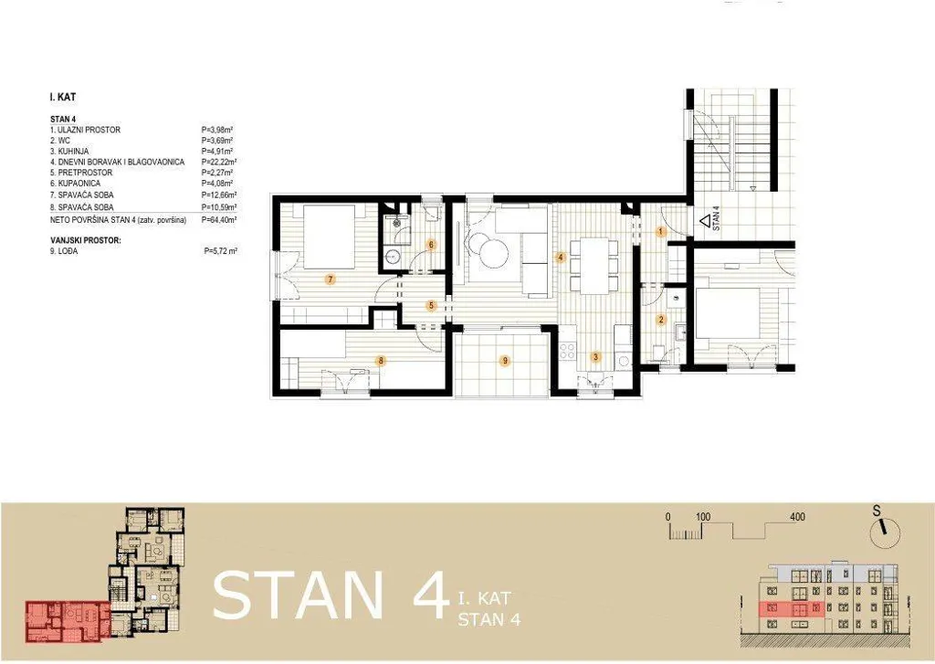 Plan - Luxury Apartment with Sea View in Primošten