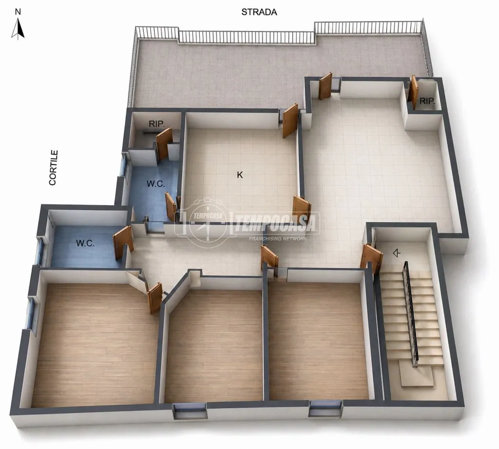 Plaan - Attic with Panoramic Terrace in Naples