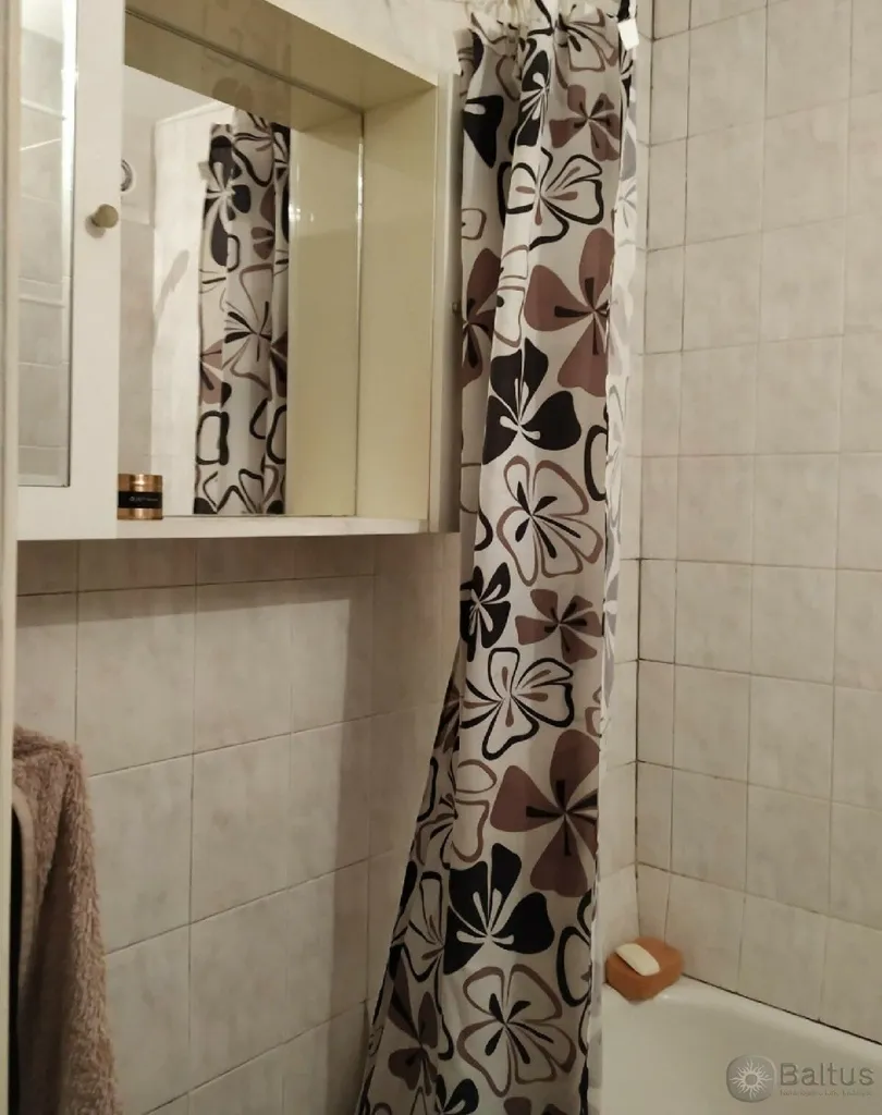 Bathrooms - One-Bedroom Flat with Glazed Balcony in Klaipėda