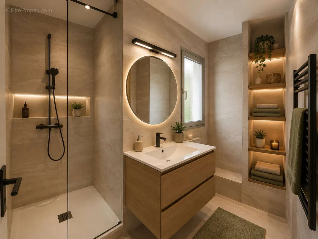Salles de bain - Appartement T3 avec Balcon Sud aux Sablettes