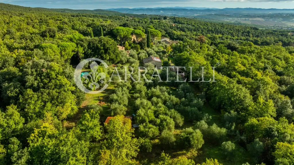 Vue aérienne - Luxury Farmhouse with Pool in Monteriggioni