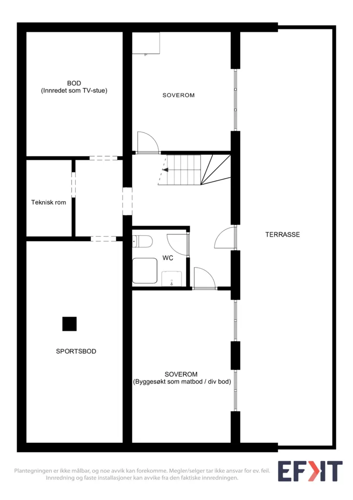 Plan - Apartment with Holsfjorden View in Norway