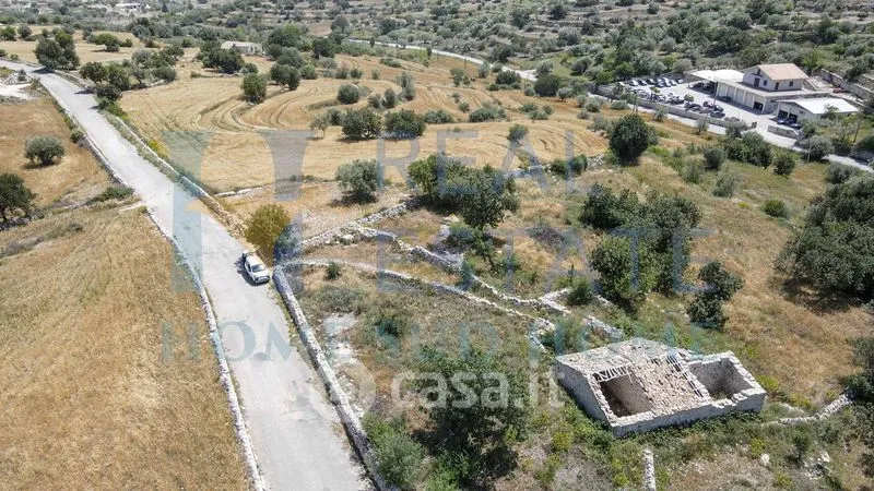 Aerial - Rustic Cottage with Olive Grove in Modica