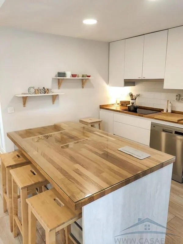 Kitchen - Apartment with Terrace and Pool in Aguadulce Sur