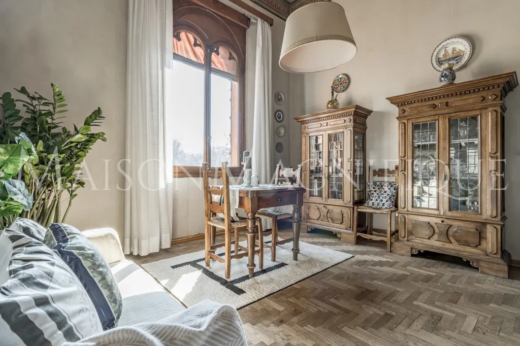 Living Room - Historic Apartment with Views in Bologna Centre