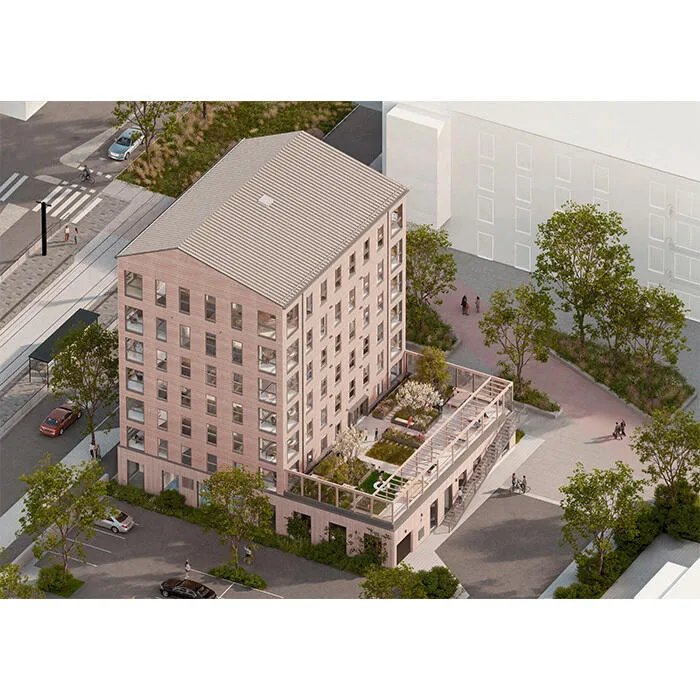 Õhuvaade - Hybrid Timber-Frame Apartment in Oulunkylä