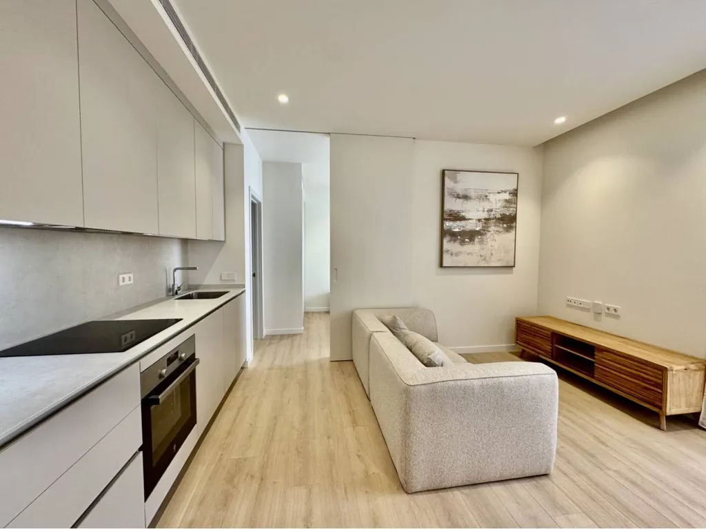 Kitchen - Modern Flat with Balcony in Pere Garau