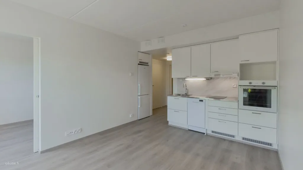 Köök - Modern Studio with Parquet Balcony in Hakunila