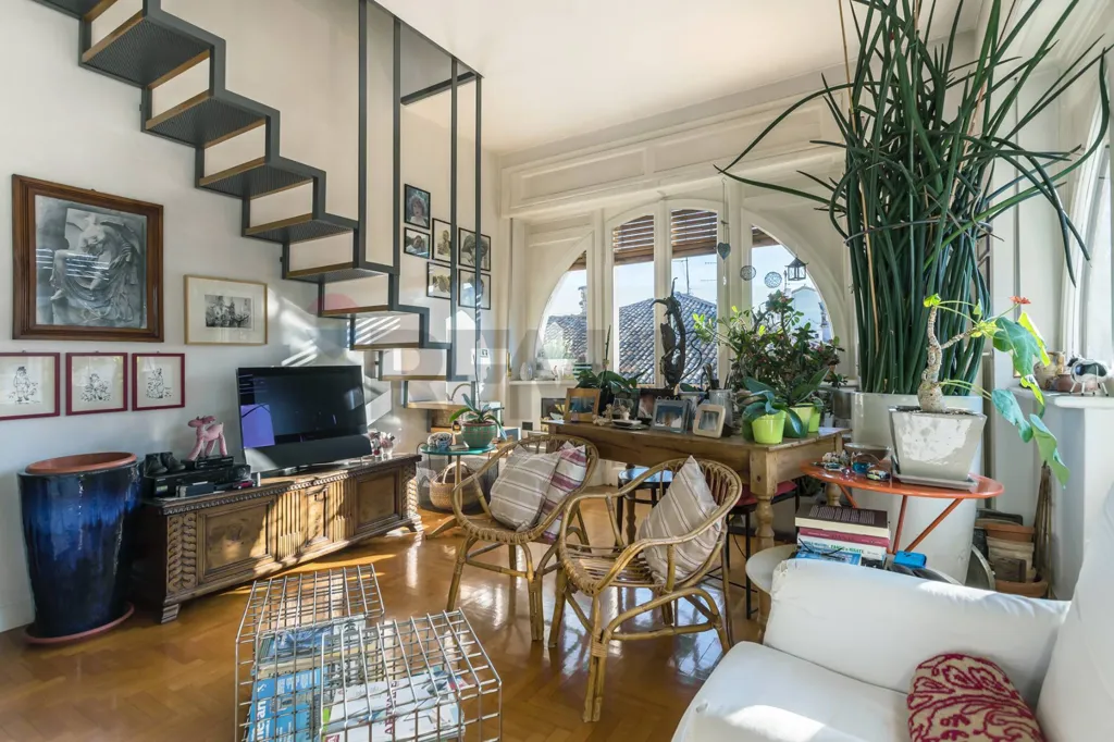 Soggiorno - Penthouse with Terrace in Bergamo Central