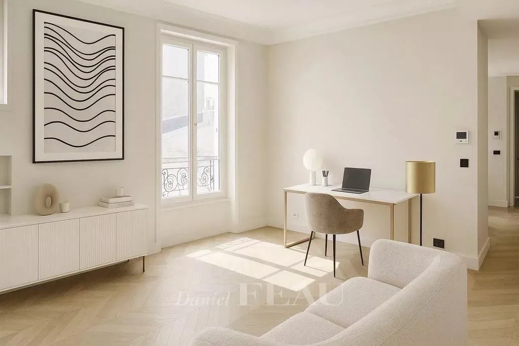 Séjour - Appartement 1 Chambre Haussmannien sur les Champs-Elysées