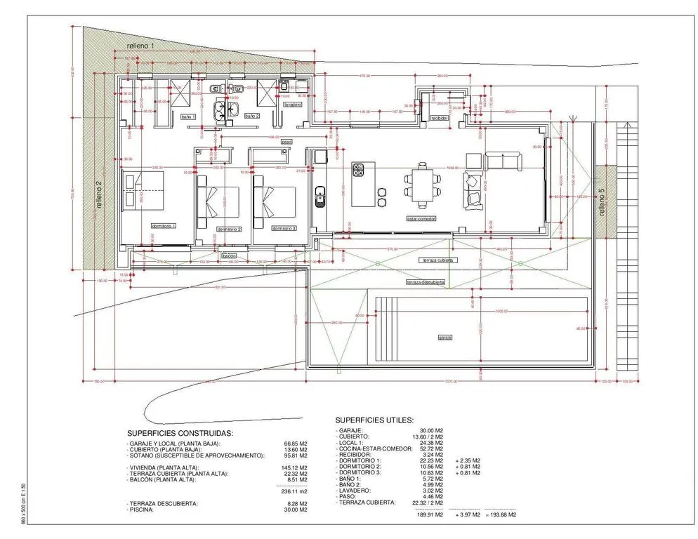 Floor Plan - Ibiza-Style Villa with Pool in Pedreguer